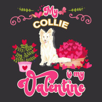 Mom T  Shirt My White Collie Is My Valentine   Dog Lover Gifts For Dog Vintage Short | Artistshot