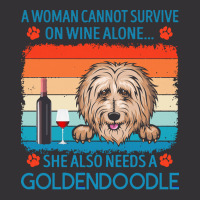 Goldendoodle T  Shirt A Woman Cannot Survive On Wine Alone She Also Ne Vintage Hoodie And Short Set | Artistshot