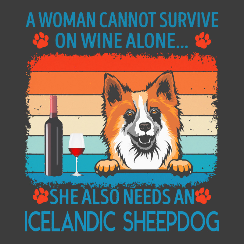 Icelandic Sheepdog T  Shirt A Woman Cannot Survive On Wine Alone She A Men's Polo Shirt by jakayla01556 | Artistshot