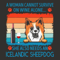 Icelandic Sheepdog T  Shirt A Woman Cannot Survive On Wine Alone She A Champion Hoodie | Artistshot