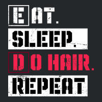 Eat Sleep Do Hair Repeat Hairstylist Girl Crewneck Sweatshirt | Artistshot