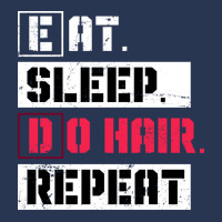 Eat Sleep Do Hair Repeat Hairstylist Girl Men Denim Jacket | Artistshot