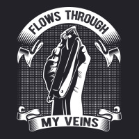 Flows Through My Veins Hair Cutting Barber Men Gif Unisex Sherpa-lined Denim Jacket | Artistshot