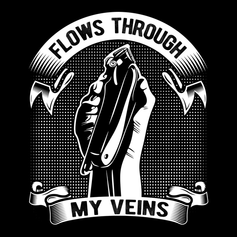 Flows Through My Veins Hair Cutting Barber Men Gif Zipper Hoodie | Artistshot