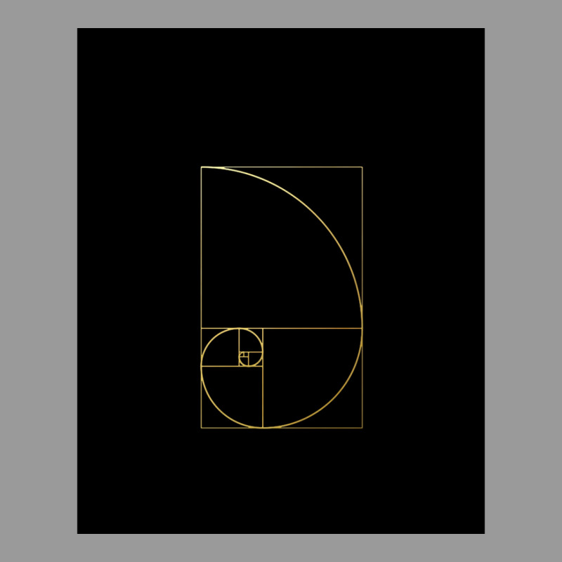 Fibonacci Golden Ratio Gold Spiral Sacred Geometry Metal Print Vertical | Artistshot