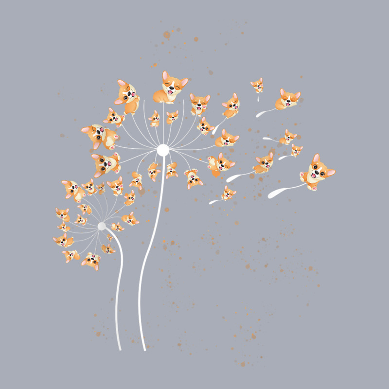 Cute Corgi Flower Dandelion Dog Lovers Corgi Tee W Tank Dress by wafaha | Artistshot