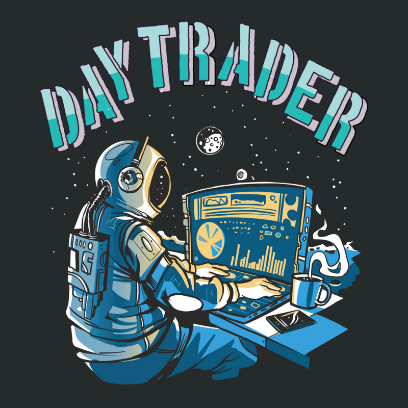 Day Trader Astronaut In Space Girl Women's Triblend Scoop T-shirt by elcepobatship | Artistshot