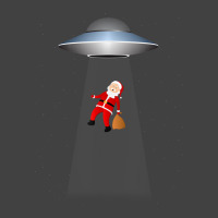 Funny Ufo Abducting Santa Christmas Rooftop Xmas T Vintage T-shirt | Artistshot