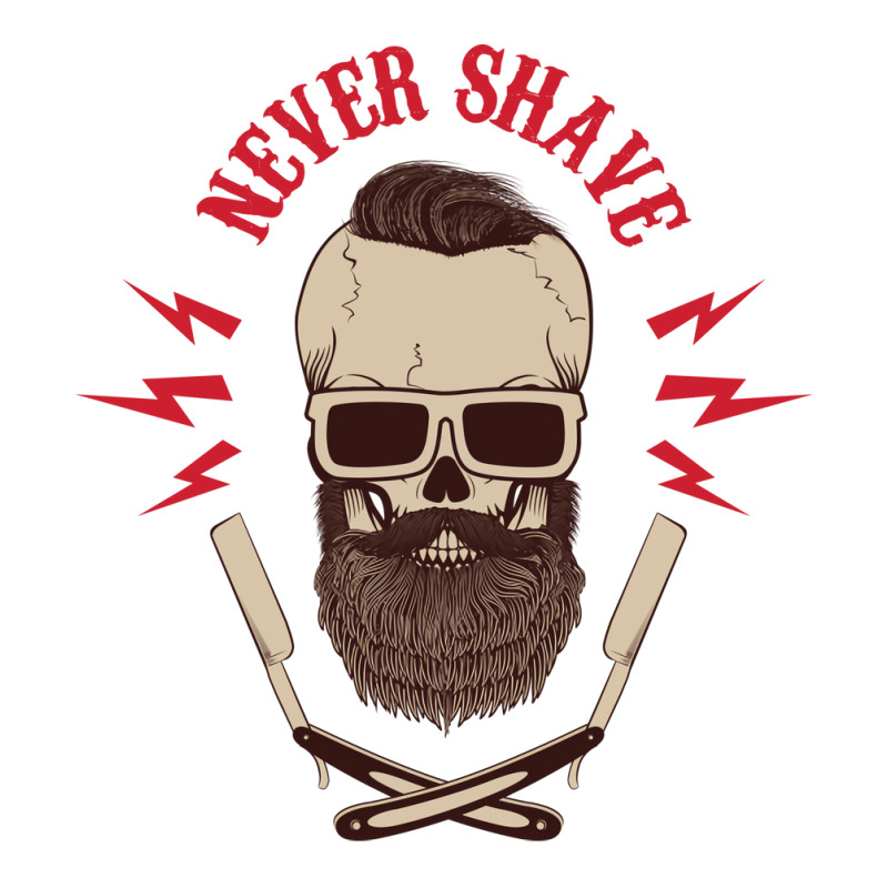 Never Shave Skull With Beard And Two Shaving Blade V-neck Tee | Artistshot