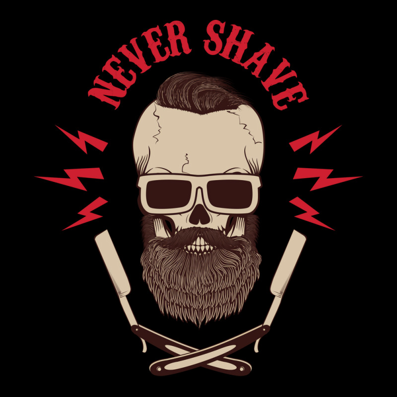 Never Shave Skull With Beard And Two Shaving Blade Zipper Hoodie | Artistshot