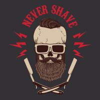 Never Shave Skull With Beard And Two Shaving Blade Vintage Hoodie | Artistshot