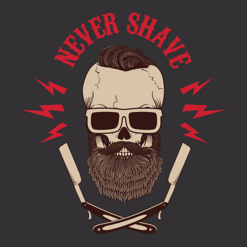 Never Shave Skull With Beard And Two Shaving Blade Vintage Hoodie | Artistshot