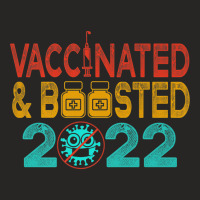 Fully Vaccinated And Boosted 2022 Pro Vaccine Am V Ladies Fitted T-shirt | Artistshot