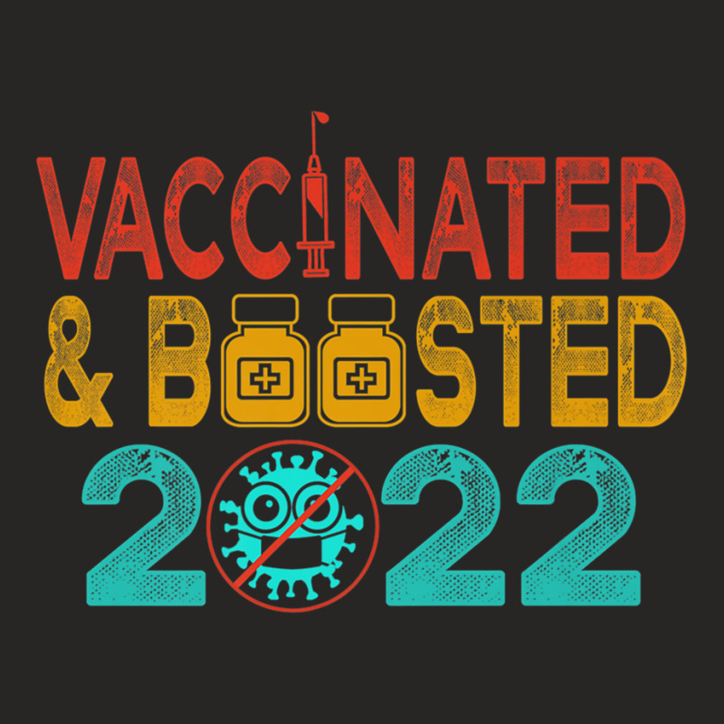 Fully Vaccinated And Boosted 2022 Pro Vaccine Am V Ladies Fitted T-Shirt by riggli | Artistshot