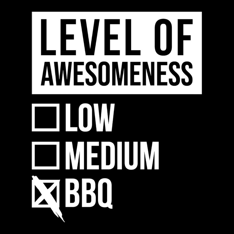 Funny Level Of Awesomeness Low Medium Gift Bbq Bar Pocket T-Shirt by strosesimonsf | Artistshot