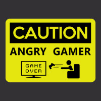 Game Over Caution Angry Gamer Vintage Hoodie | Artistshot