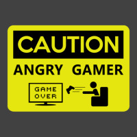 Game Over Caution Angry Gamer Vintage T-shirt | Artistshot