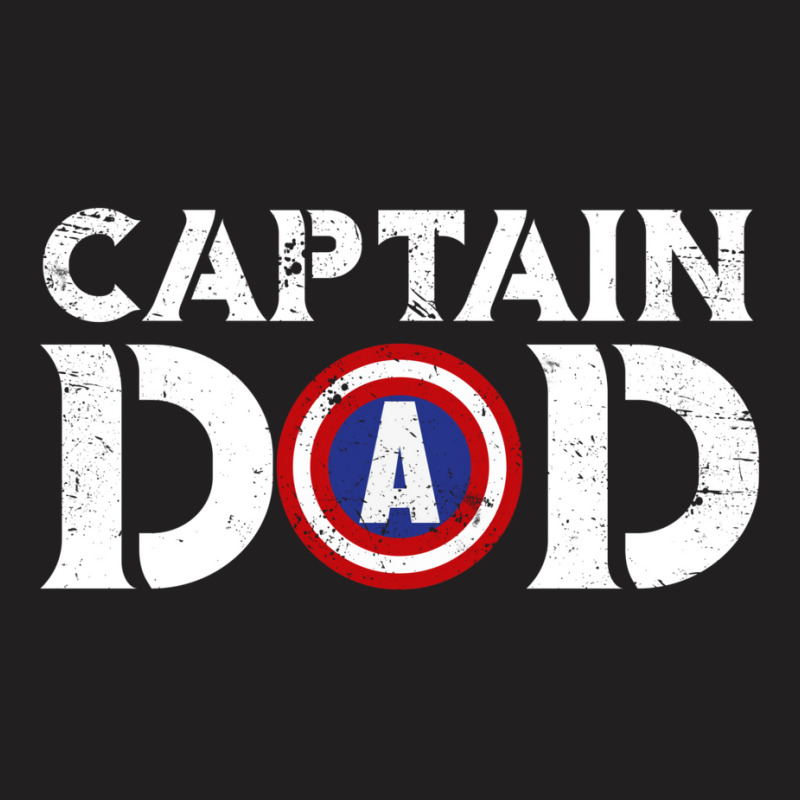 Captain Dad Fathers Shirt American Flag T-shirt | Artistshot