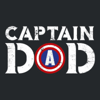 Captain Dad Fathers Shirt American Flag Crewneck Sweatshirt | Artistshot