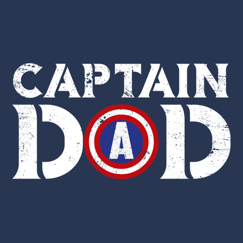 Captain Dad Fathers Shirt American Flag Men Denim Jacket | Artistshot