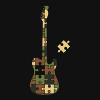 Camouflage Puzzle T-style Electric Guitar Silhouet Graphic T-shirt | Artistshot