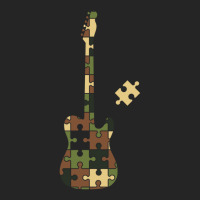 Camouflage Puzzle T-style Electric Guitar Silhouet Unisex Hoodie | Artistshot