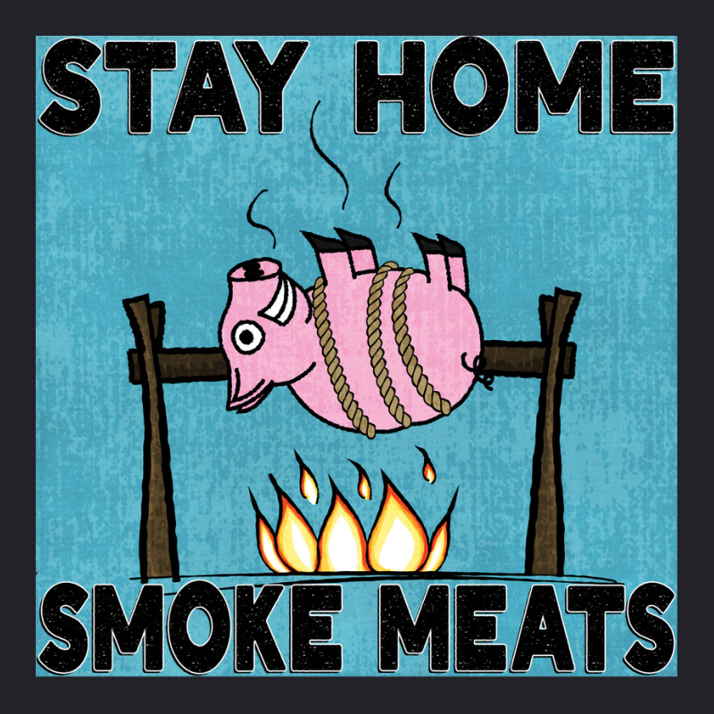 Stay Home Smoke Meats Blue Unisex Sherpa-Lined Denim Jacket by strosesimonsf | Artistshot