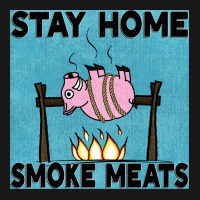 Stay Home Smoke Meats Blue Flannel Shirt | Artistshot