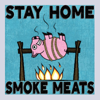 Stay Home Smoke Meats Blue Fleece Short | Artistshot