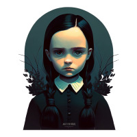 Sad Lonely Girl   Wednesday   Vector Art Sticker | Artistshot