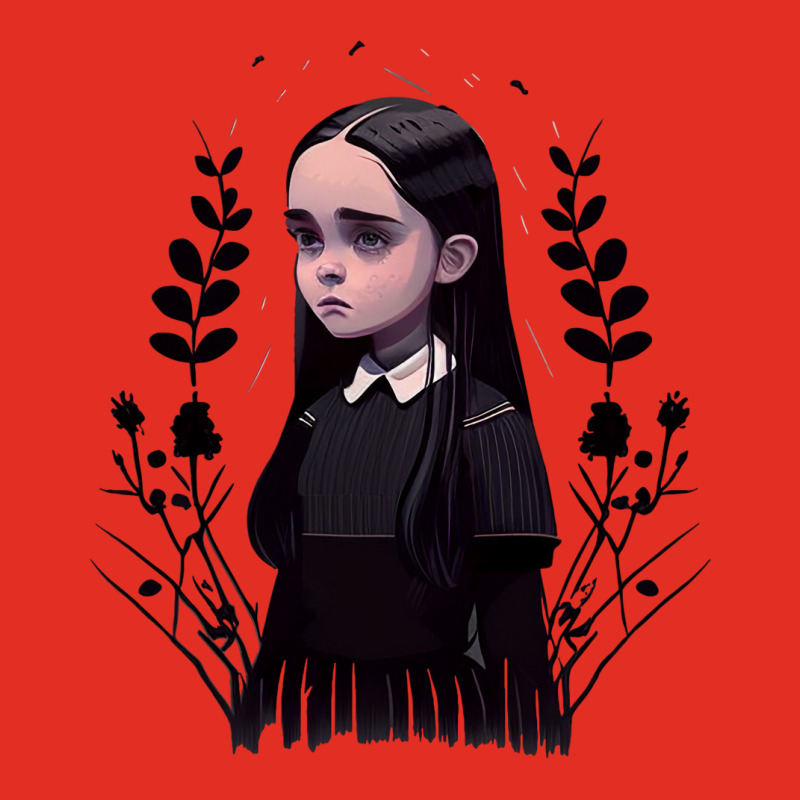 Sad Lonely Girl And Flowers   Wednesday   Vector A Crew Socks | Artistshot