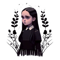 Sad Lonely Girl And Flowers   Wednesday   Vector A Sticker | Artistshot