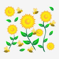 Honey Bee Cartoon On Sunflower Pattern Shield S Patch | Artistshot