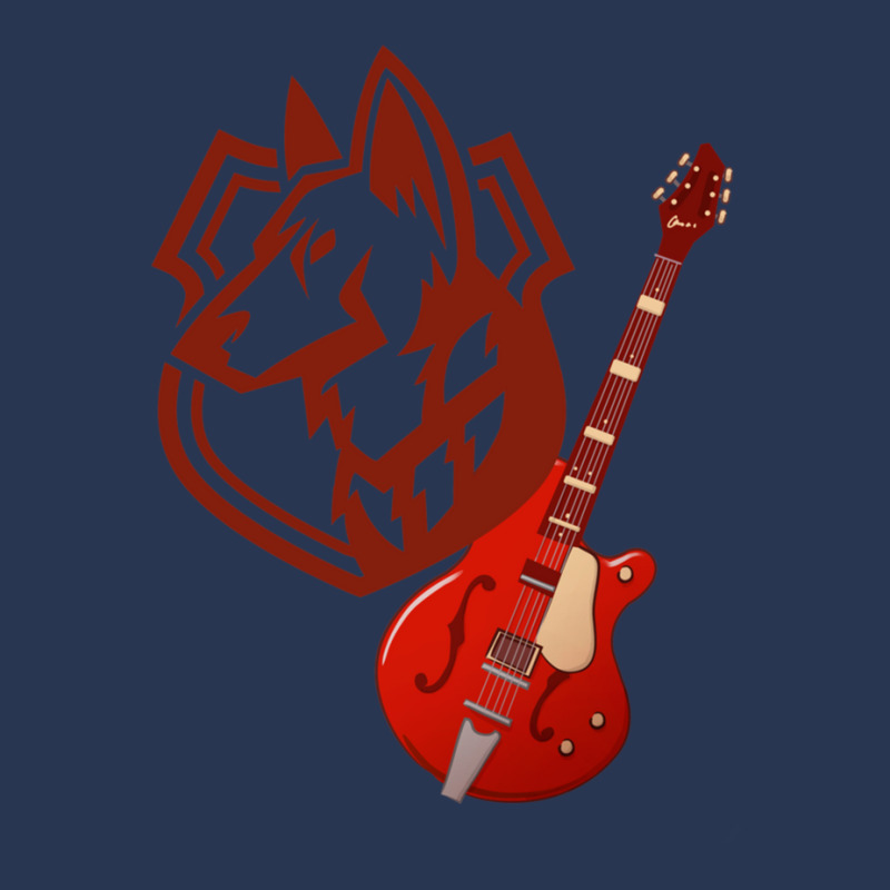 Dog Playing Guitar Men Denim Jacket | Artistshot