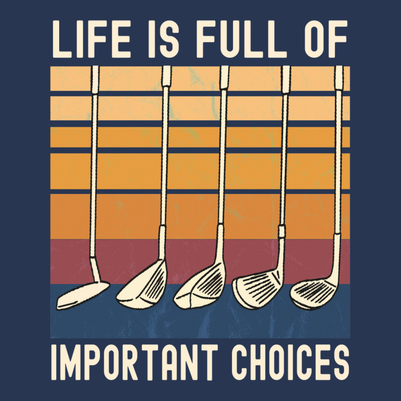 Life Is Full Of Important Choices Funny Golfer Gif Men Denim Jacket by caplessoroan | Artistshot