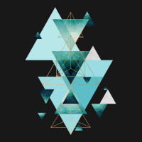 Geometric Triangle Compilation In Teal Flannel Shirt | Artistshot