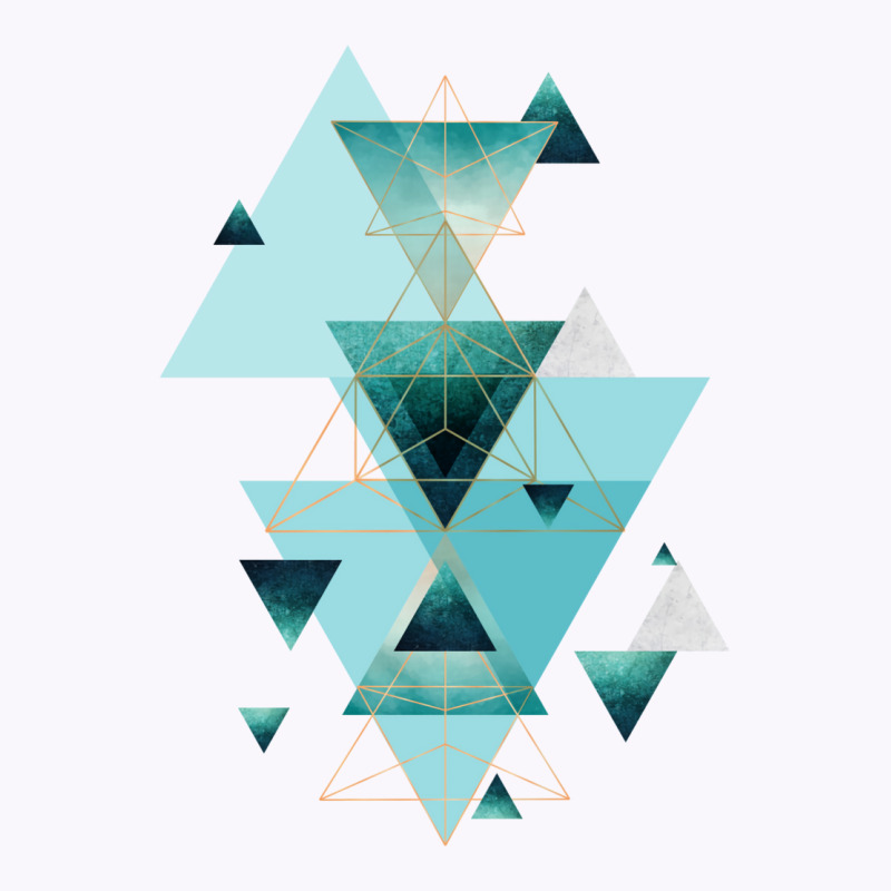 Geometric Triangle Compilation In Teal Tank Top | Artistshot