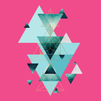 Geometric Triangle Compilation In Teal Crewneck Sweatshirt | Artistshot