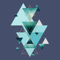 Geometric Triangle Compilation In Teal Vintage Short | Artistshot