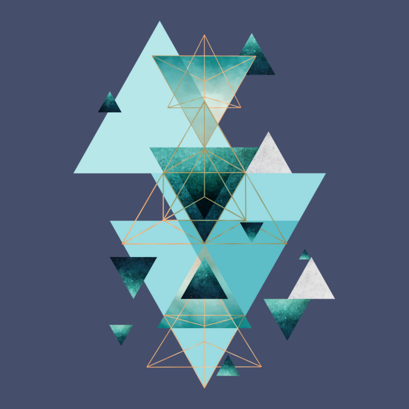 Geometric Triangle Compilation In Teal Vintage Short | Artistshot