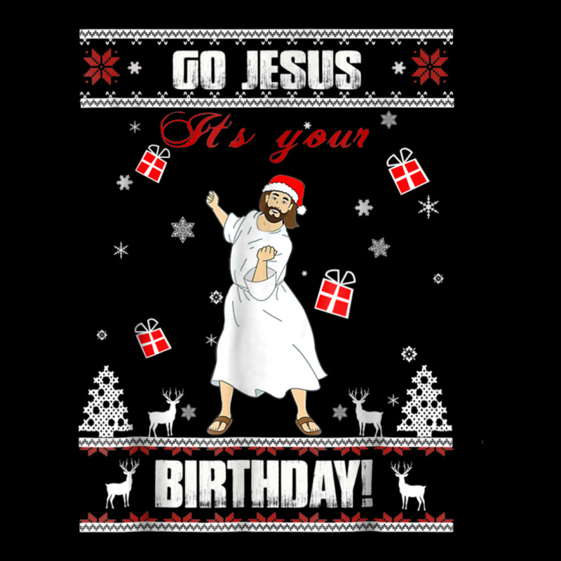 Go Jesus It's Your Birthday Ugly Christmas Sweater Men's Long Sleeve Pajama Set | Artistshot