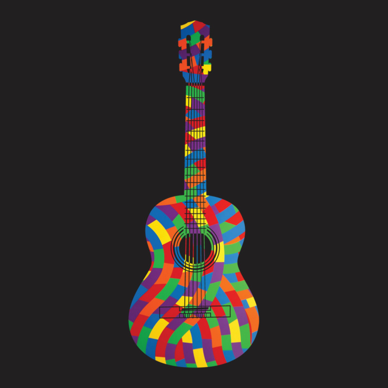 Classical Guitar Colorful Texture T-shirt | Artistshot