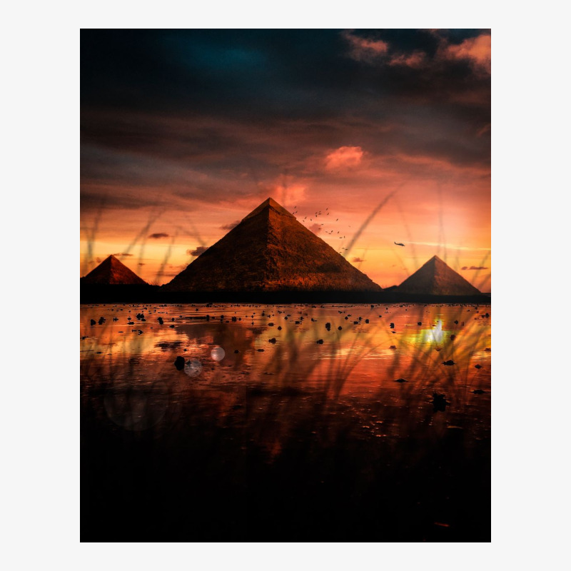 Pyramids Ladies Fitted T-Shirt by omerpsd | Artistshot