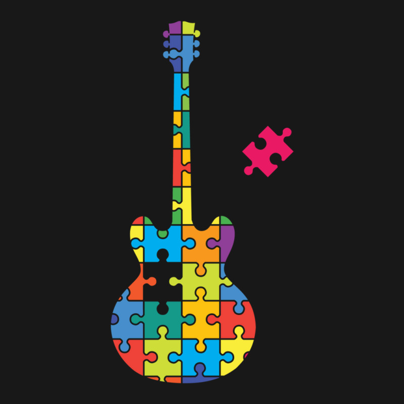 Color Puzzle Semi Hollow Electric Guitar Silhouett Flannel Shirt | Artistshot