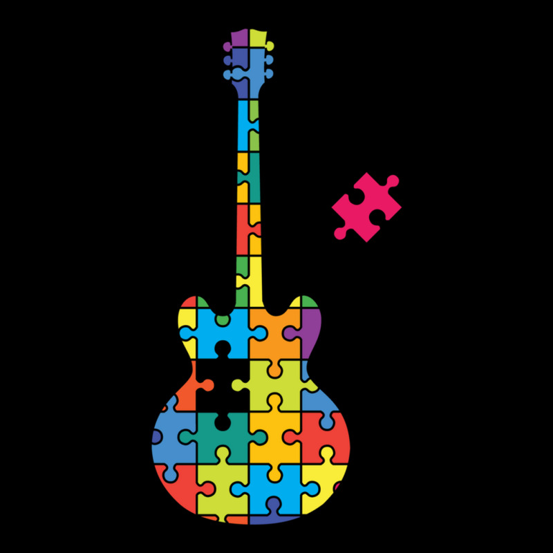 Color Puzzle Semi Hollow Electric Guitar Silhouett Zipper Hoodie | Artistshot