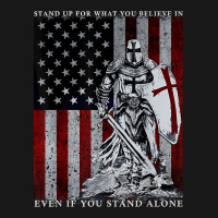 Knight Templar American Flag Crusader T Shirt Flannel Shirt | Artistshot