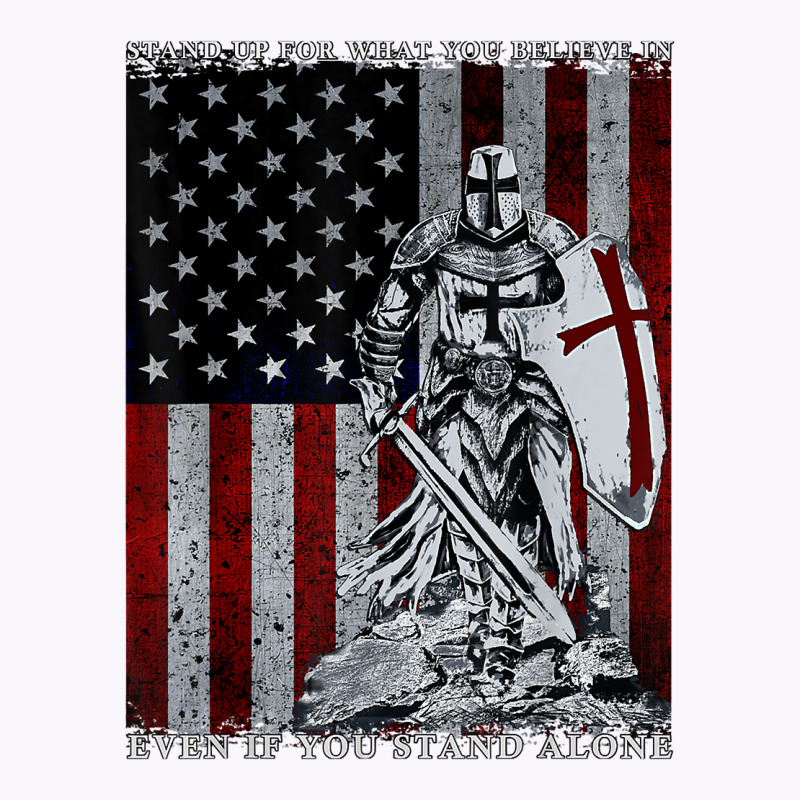 Knight Templar American Flag Crusader T Shirt Tank Top | Artistshot