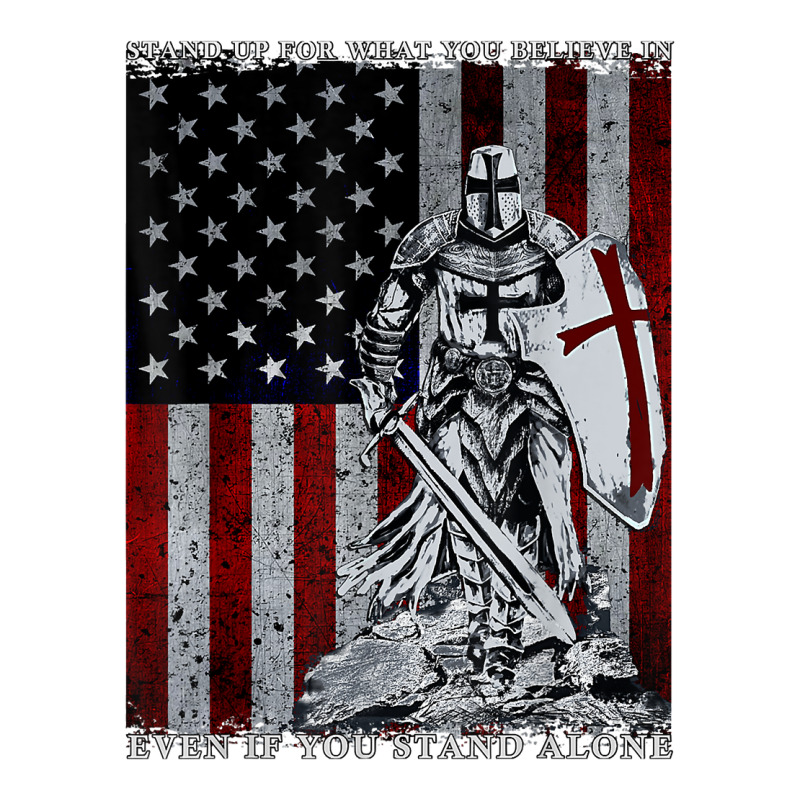 Knight Templar American Flag Crusader T Shirt Unisex Hoodie | Artistshot