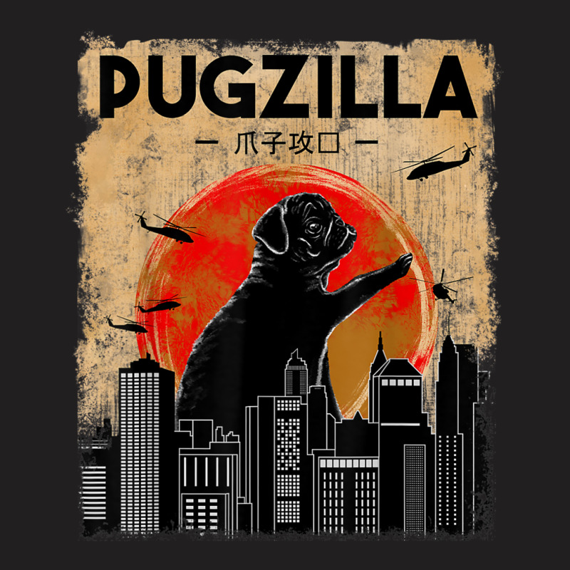 Funny Pug Tshirt, Pugzilla Tshirt, Funny Dog Pug T-shirt | Artistshot