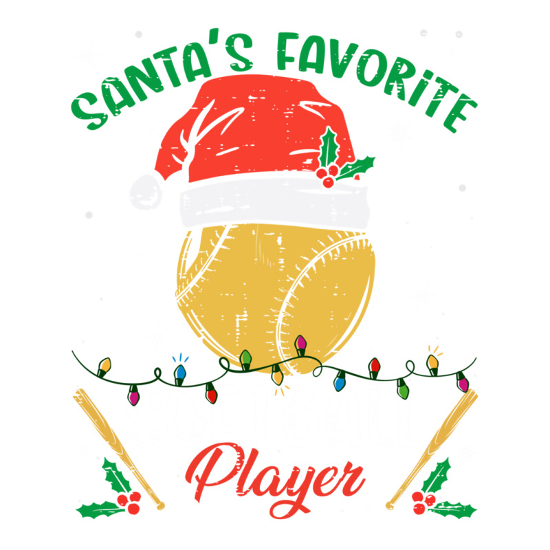 Santa's Favorite Softball Player Christmas Pajama Men's T-shirt Pajama Set | Artistshot